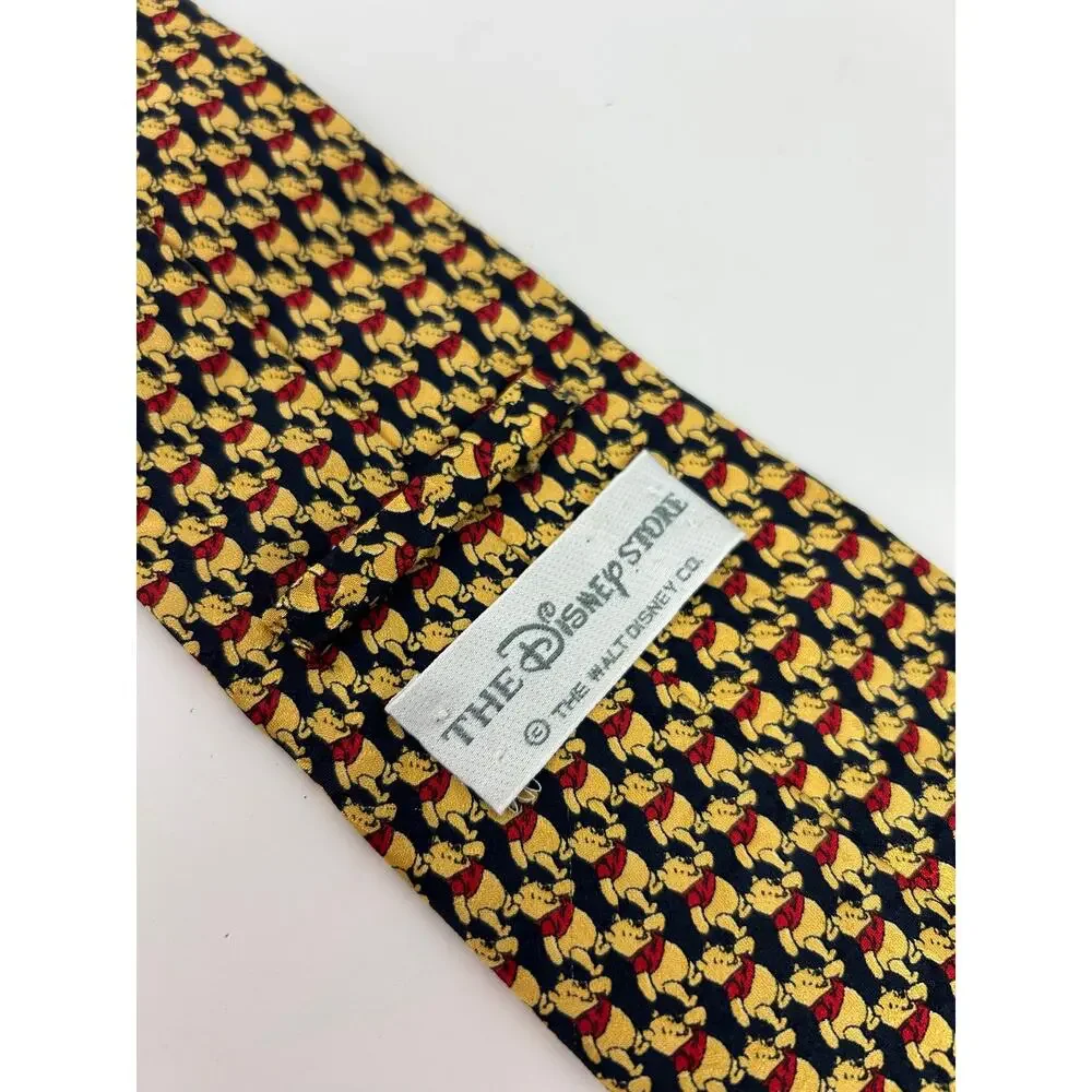 Vintage Disney Store Winnie The Pooh Men's Neck Tie 100% Silk Made in Italy
